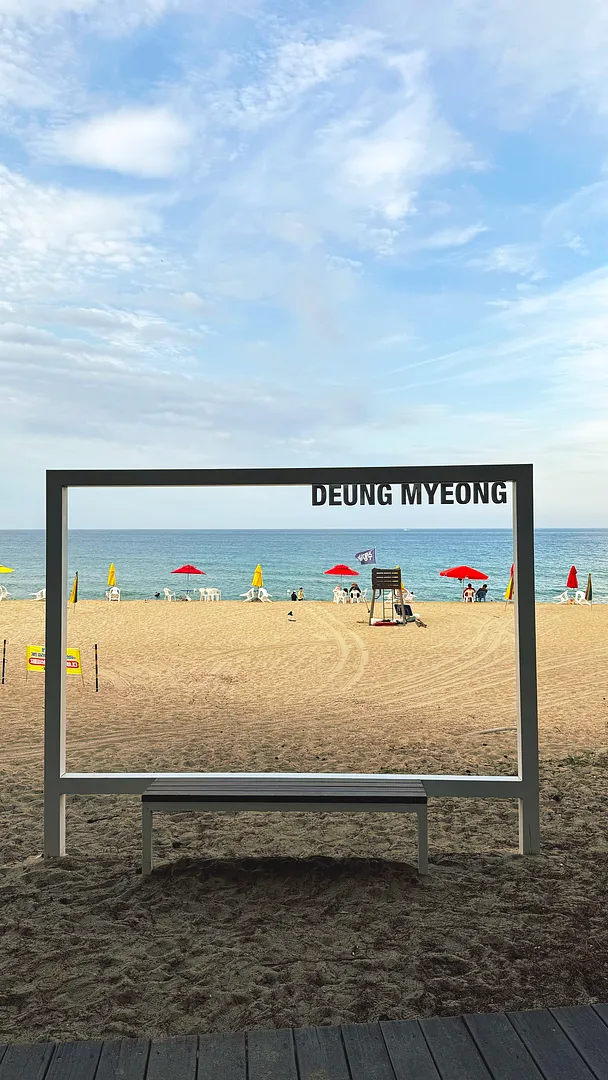 A Hidden Beach in Korea Where Trains Meet the Sea (1/3)