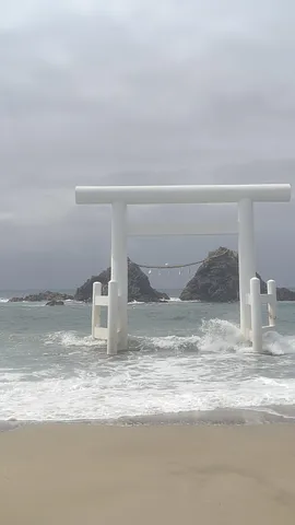 The floating White Torii Gate of Fukuoka (2/4)